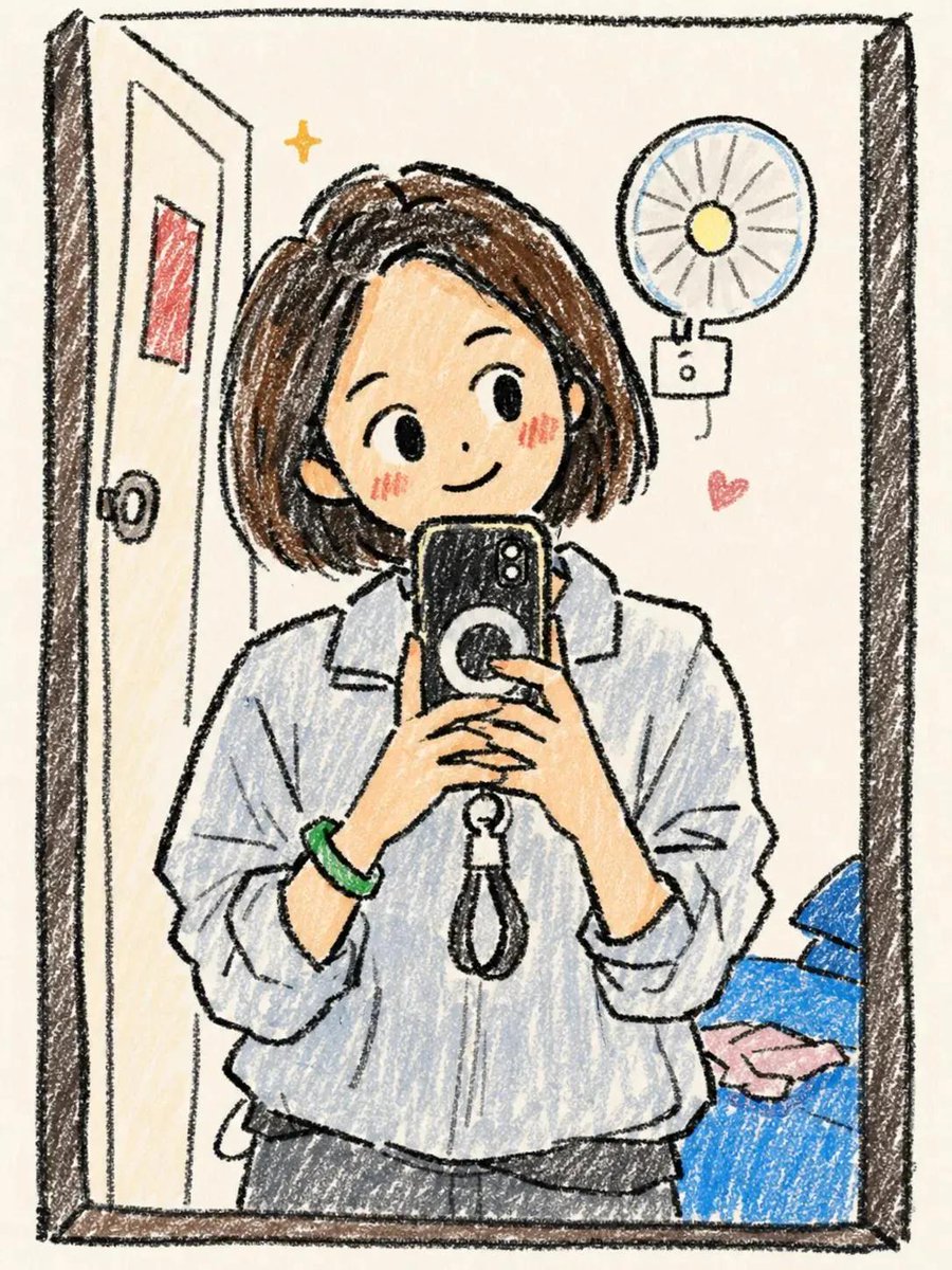 Hand-Drawn Chibi Girl Illustration - AI image template preview