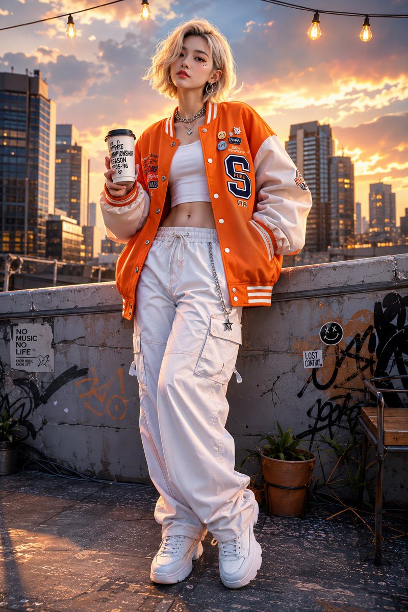 Korean Streetwear 3D Illustration - AI image template preview