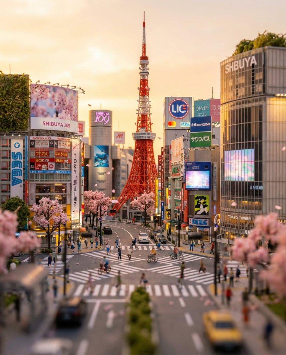 Tokyo Tilt-Shift Miniature Diorama - AI image template preview