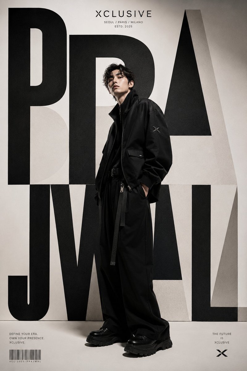 Korean Luxury Streetwear Poster - AI image template preview