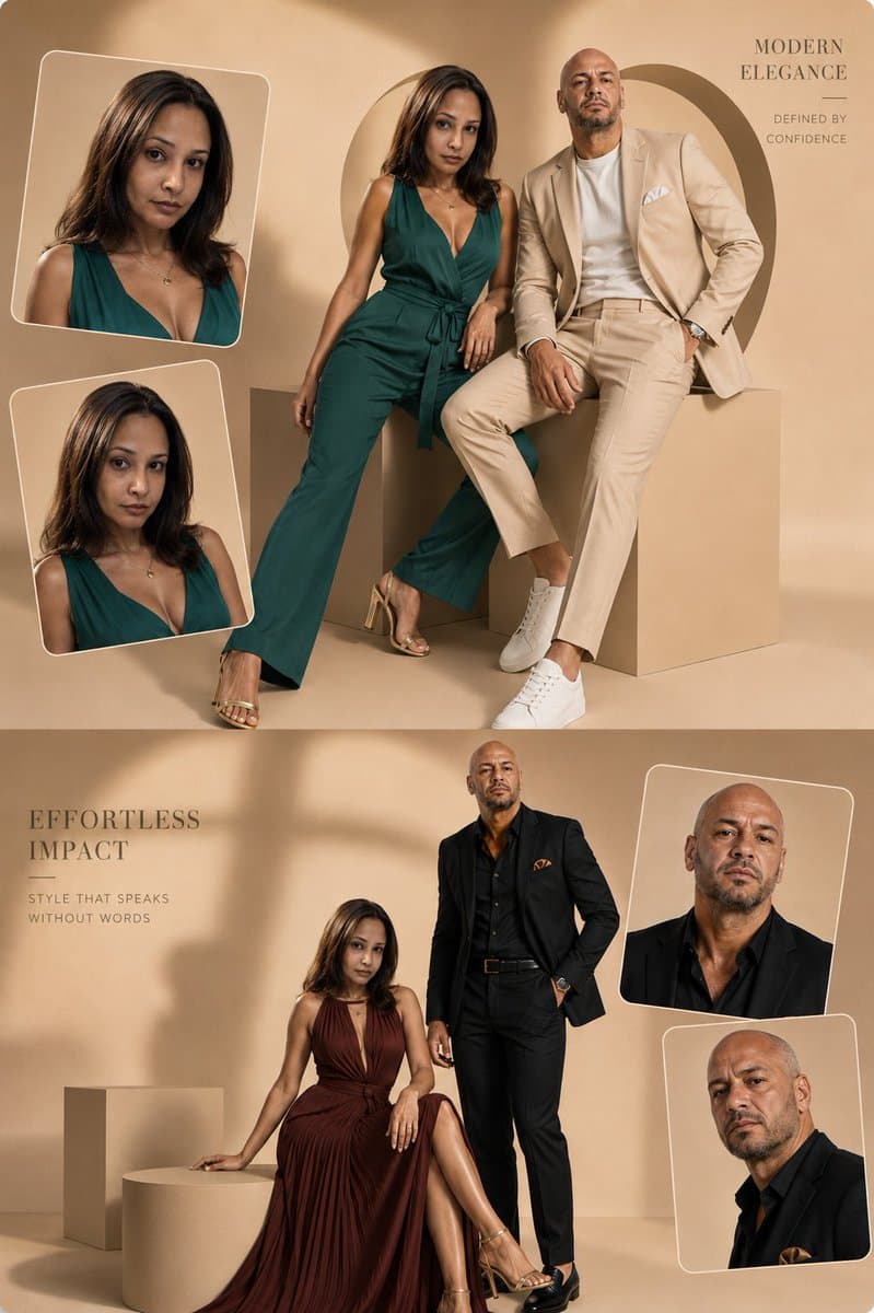 High-End Luxury Fashion Editorial Poster - AI image template preview
