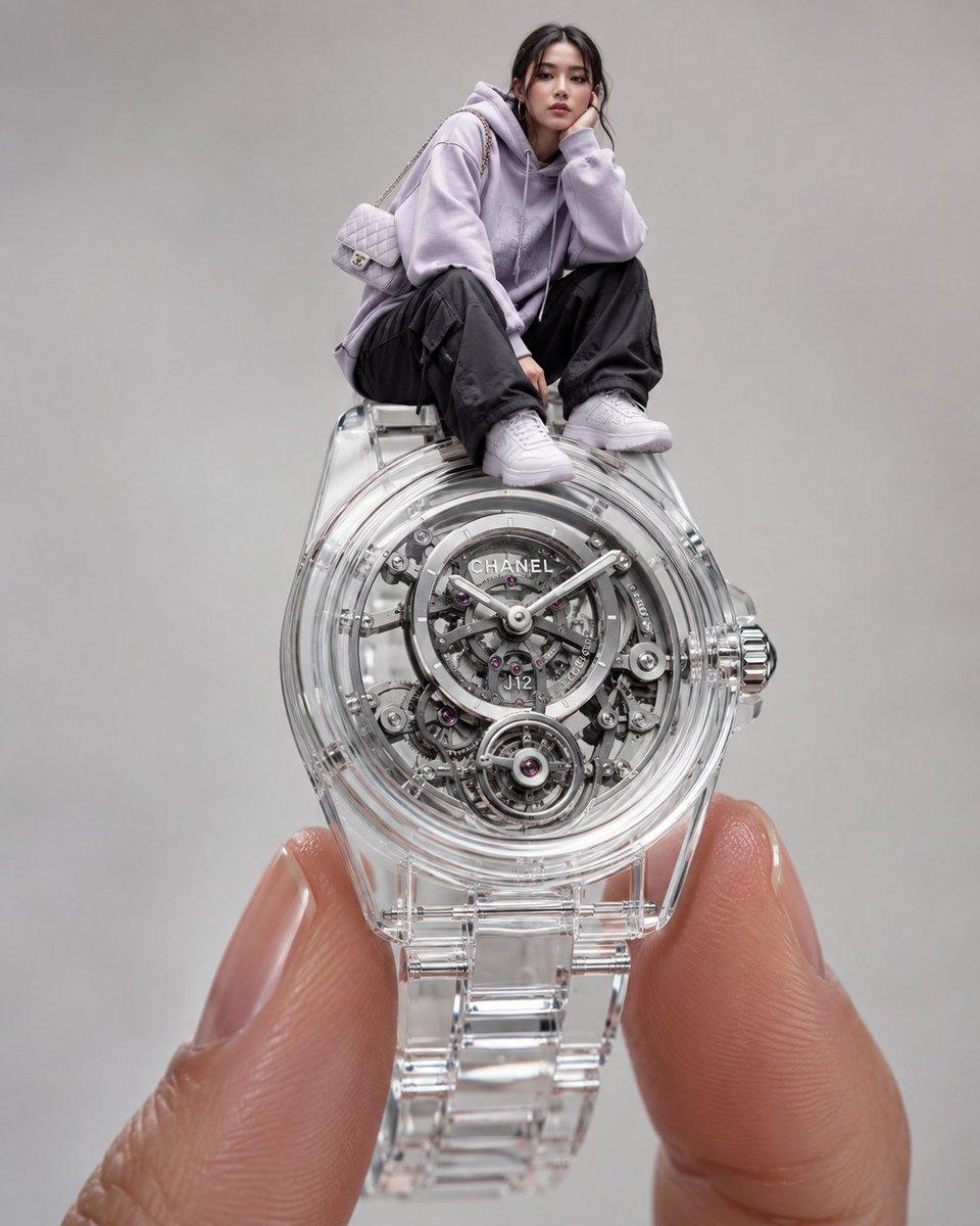 Surreal Luxury Wristwatch Fashion Campaign - AI image template preview
