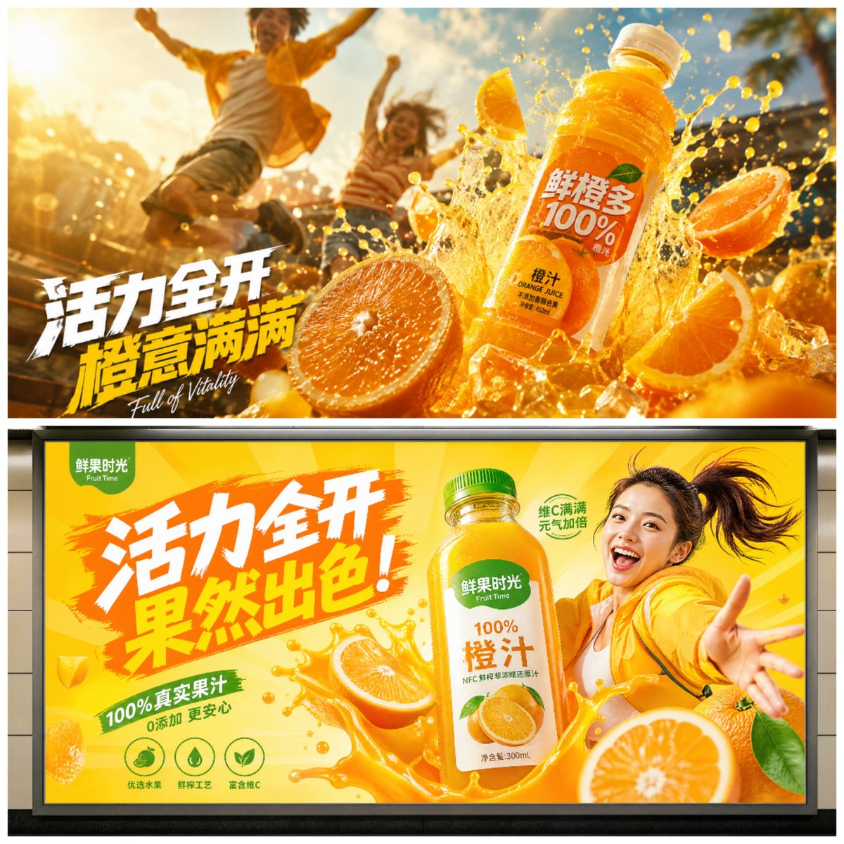 Cinematic Juice Drink Ad Style - AI image template preview
