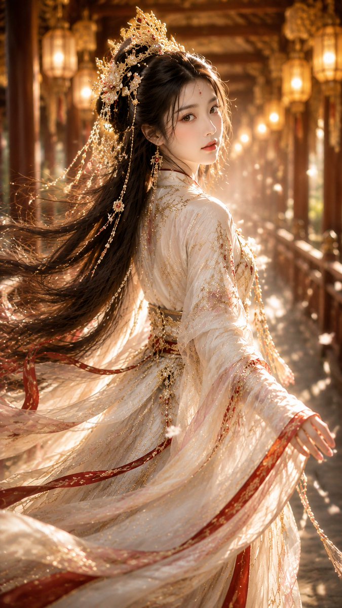 Ancient Chinese Fantasy Female Portrait - AI image template preview