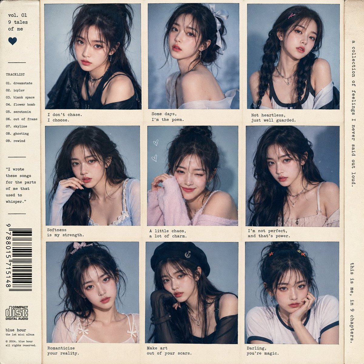 K-pop Idol Polaroid Collage - AI image template preview