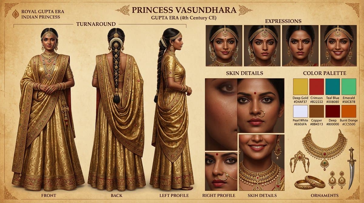 Character Reference Sheet Template - AI image template preview