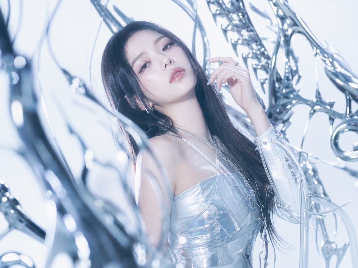 Chrome Futuristic Fashion Portrait - AI image template preview