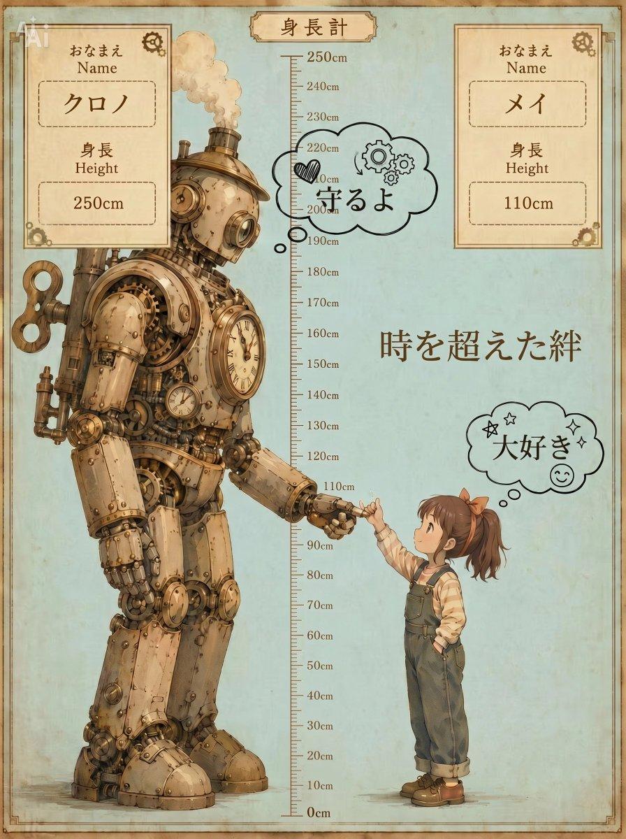 Steampunk Height Difference Poster - AI image template preview