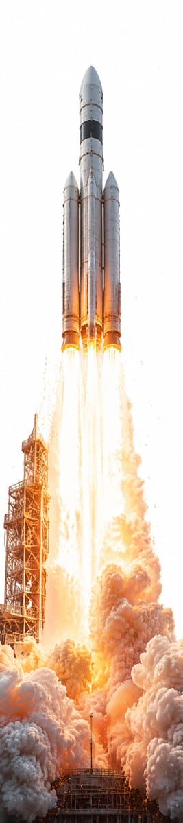 Ultra-Tall Rocket Launch - AI image template preview