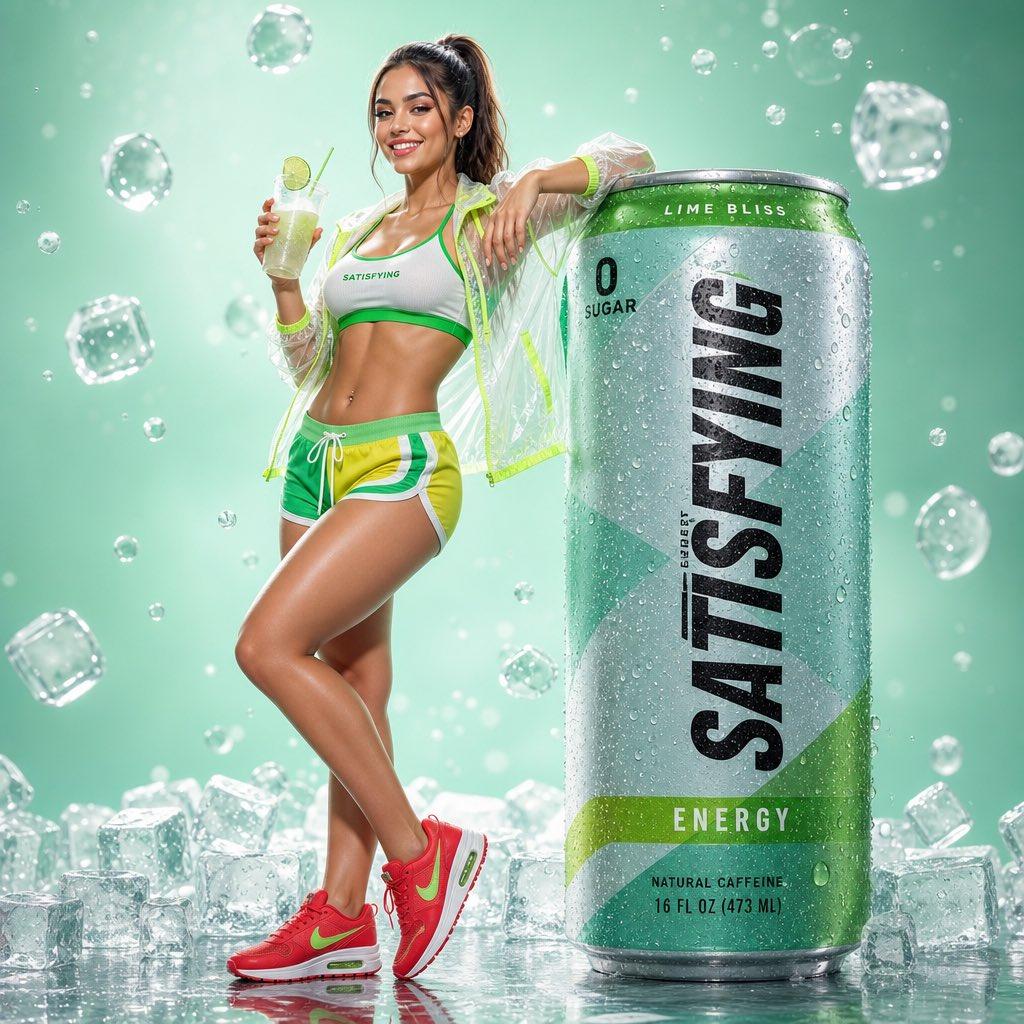 Energy Drink Advertising Campaign - AI image template preview