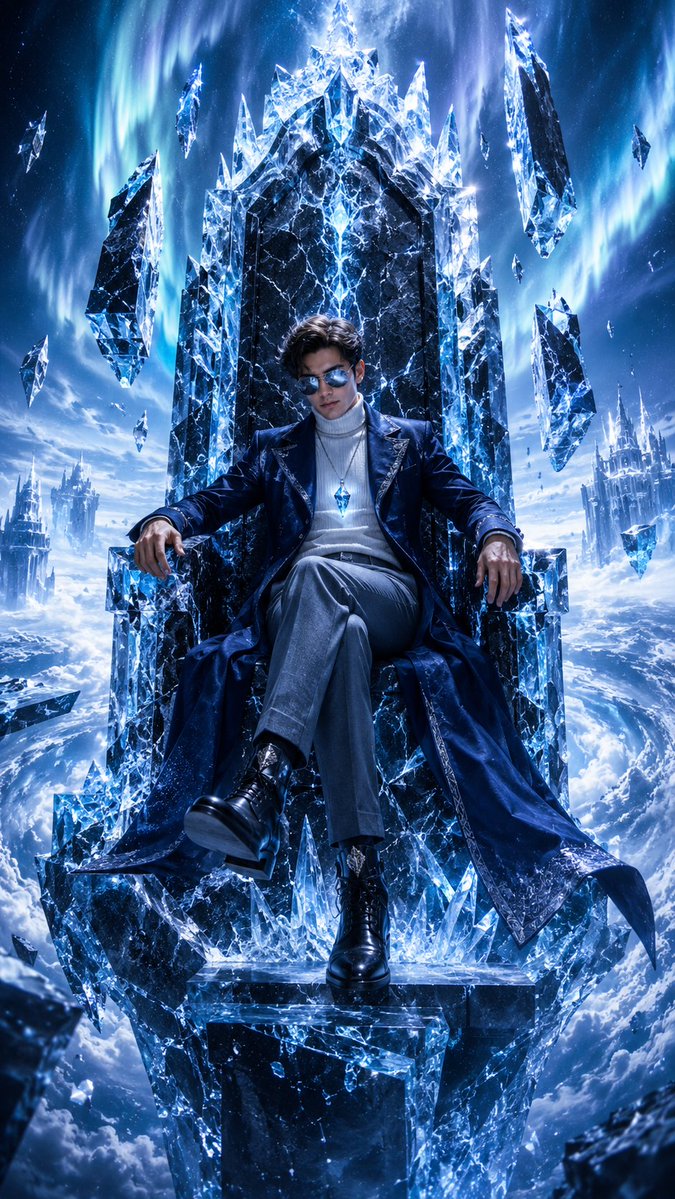 Frozen Empire Crystal Throne - AI image template preview