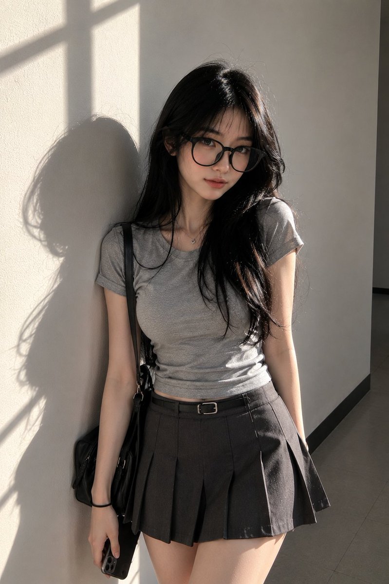 Candid Campus Student Portrait - AI image template preview