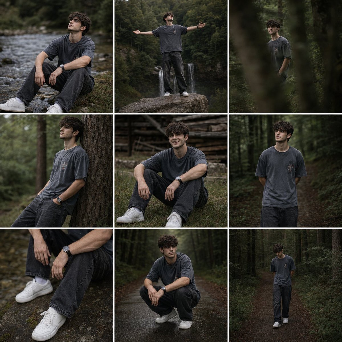 Forest Lifestyle Editorial Moodboard - AI image template preview