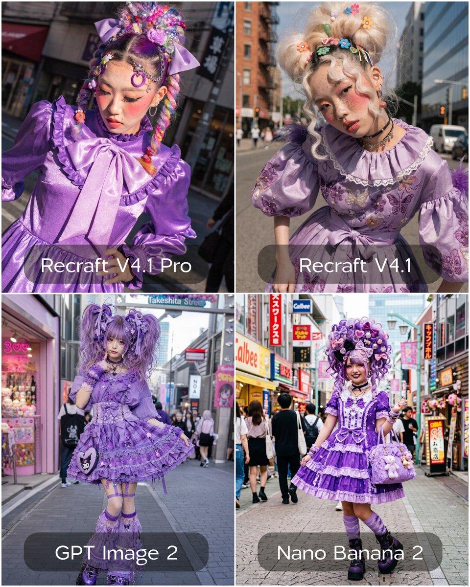 Harajuku Girl Fashion Portrait - AI image template preview