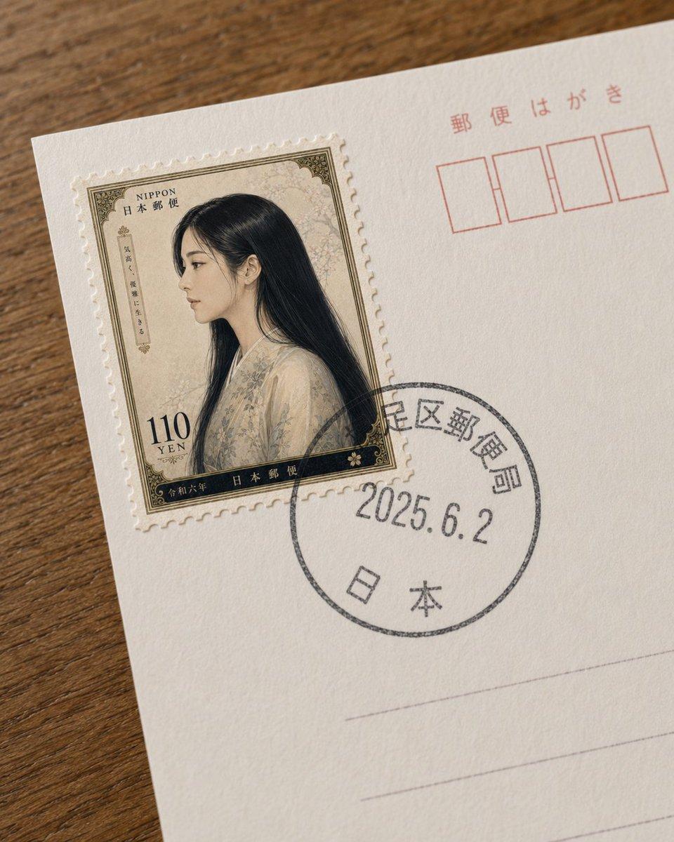 Fictional Japanese Stamp on Postcard preview