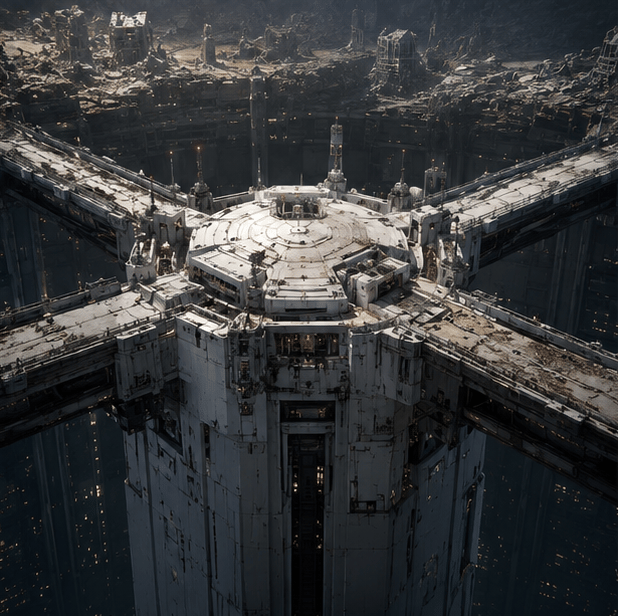 Tokyo Geofront Central Tower Rooftop - AI image template preview