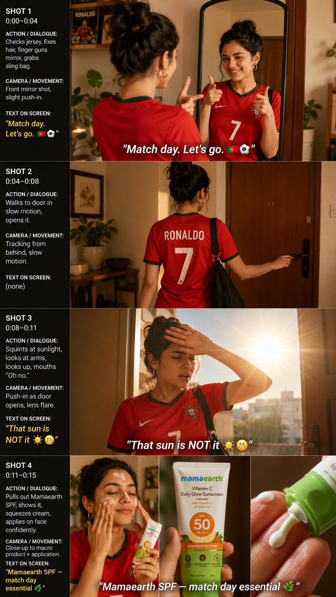 Match Day Sunscreen Storyboard - AI image template preview