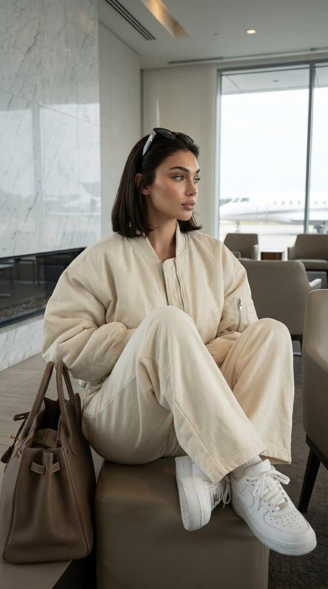 Private Terminal Lounge Elegance - AI image template preview
