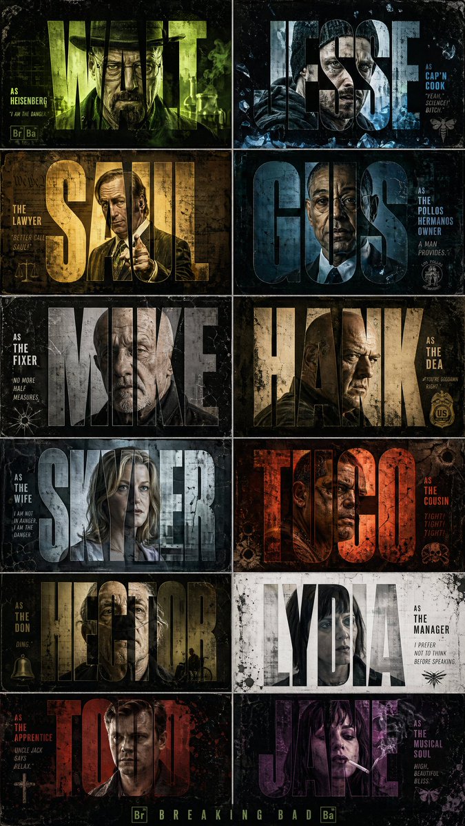 Breaking Bad Cinematic Grid Poster - AI image template preview