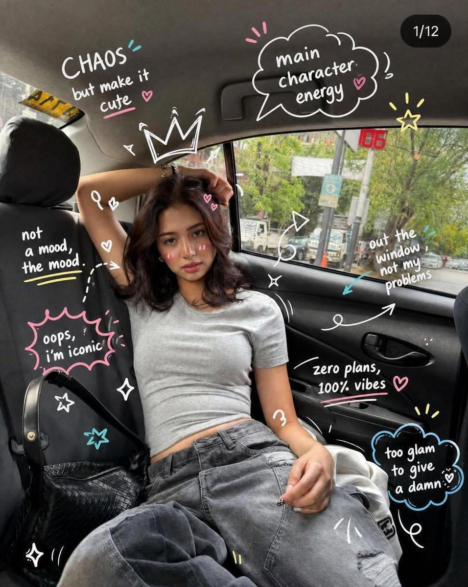 Trendy Car Interior Portrait - AI image template preview