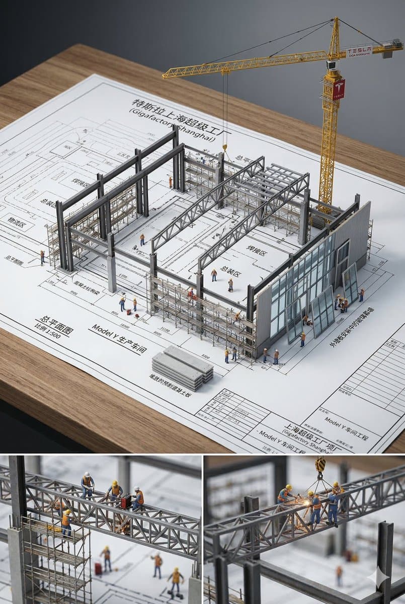 3D Architectural Diorama Blueprint - AI image template preview