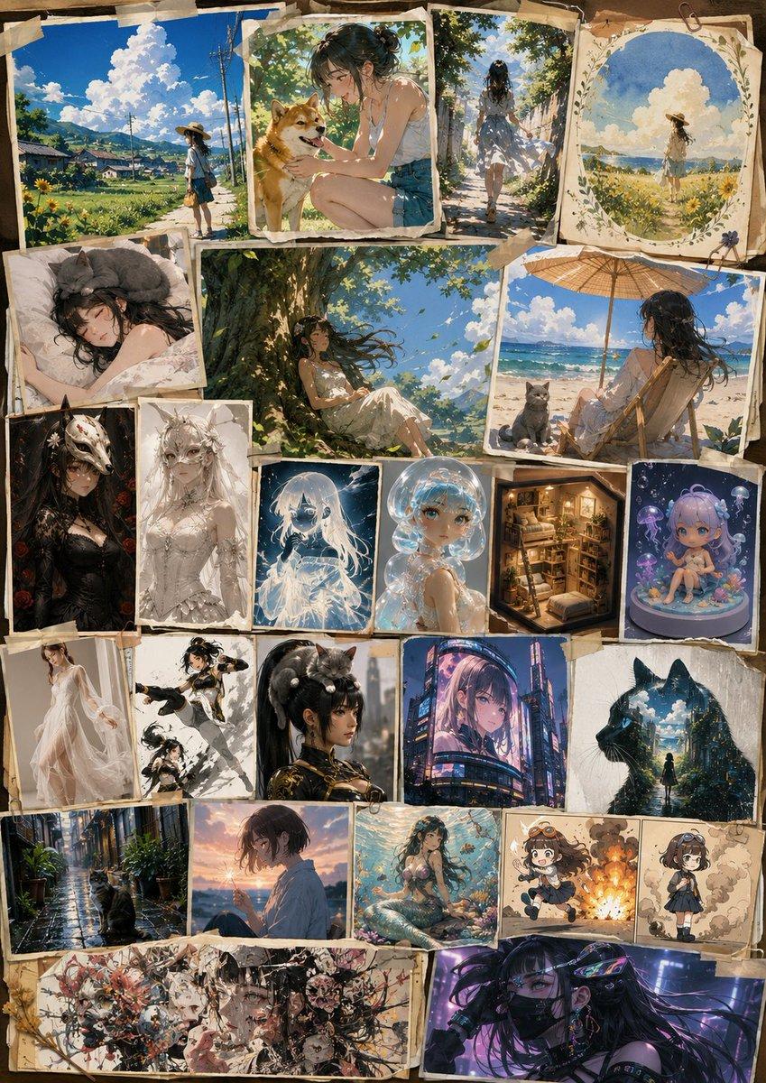 AI Art History Scrapbook - AI image template preview