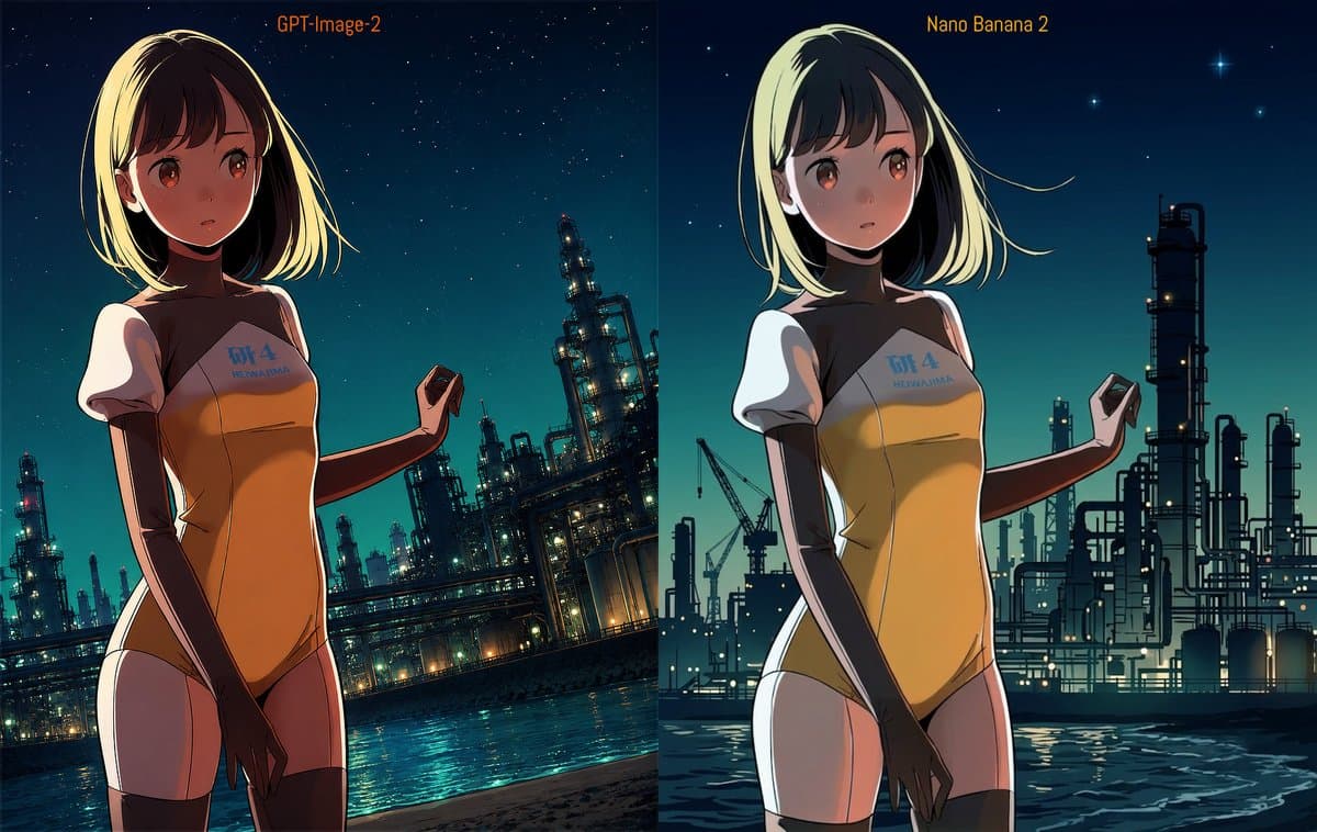 Industrial Night Background Replacement - AI image template preview