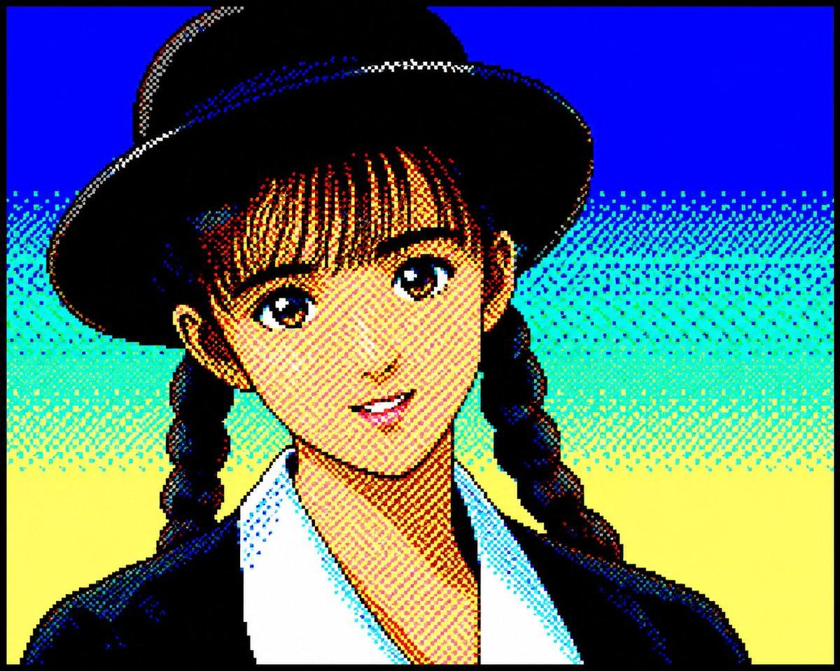 Retro PC-88 8-Bit Anime Portrait - AI image template preview