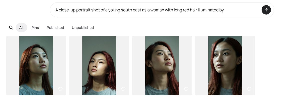 AI Gallery Portrait UI Screenshot - AI image template preview