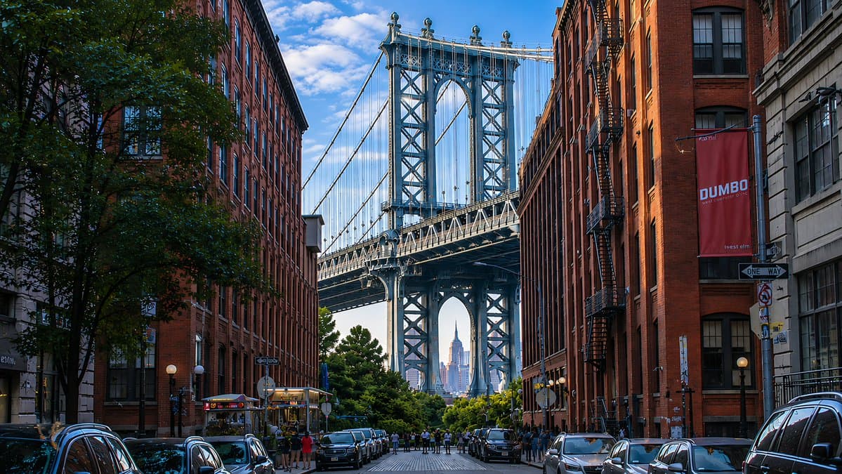 DUMBO Bridge Desktop Wallpaper - AI image template preview
