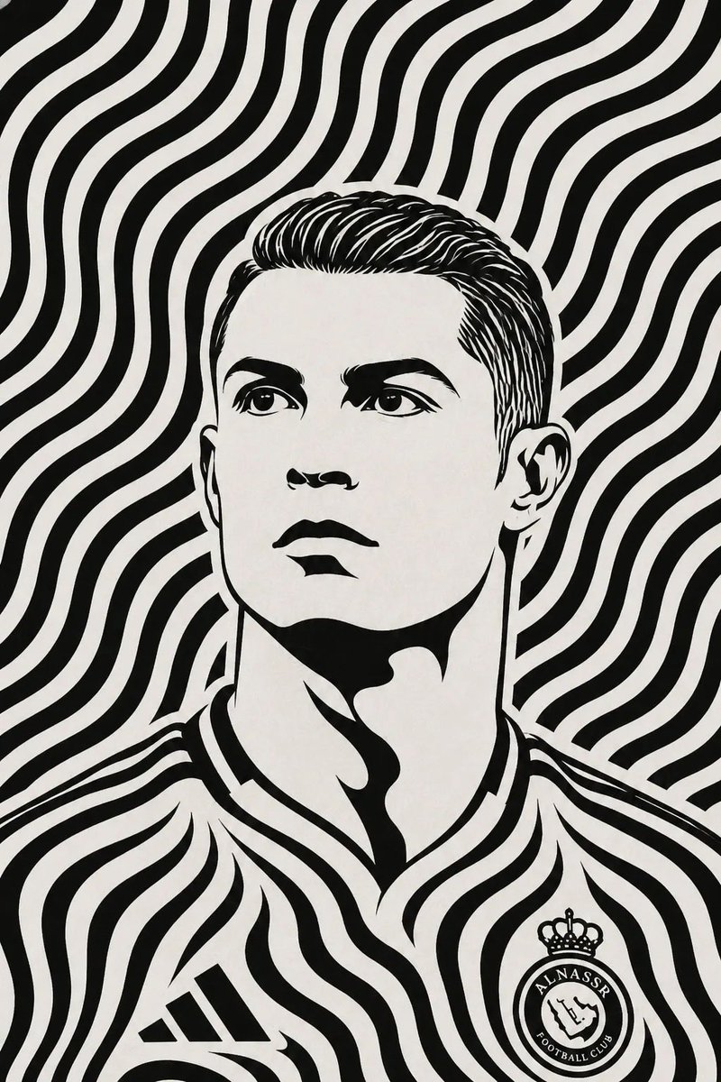Black and White Optical Illusion Portrait - AI image template preview