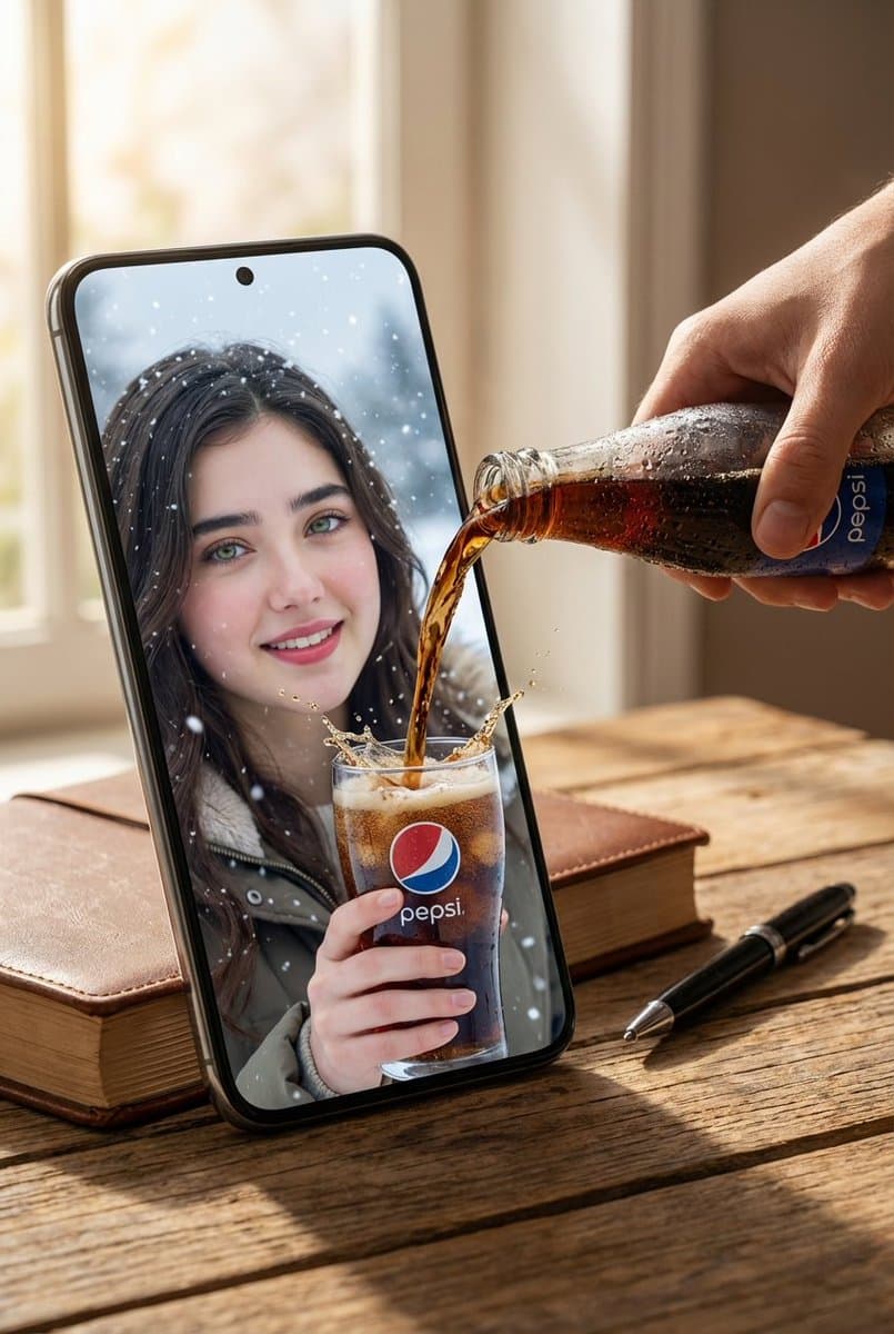 Surreal Pepsi Advertising Concept - AI image template preview