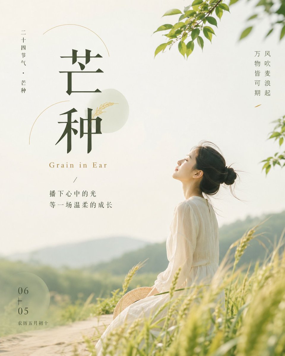 Grain in Ear Seasonal Poster - AI image template preview