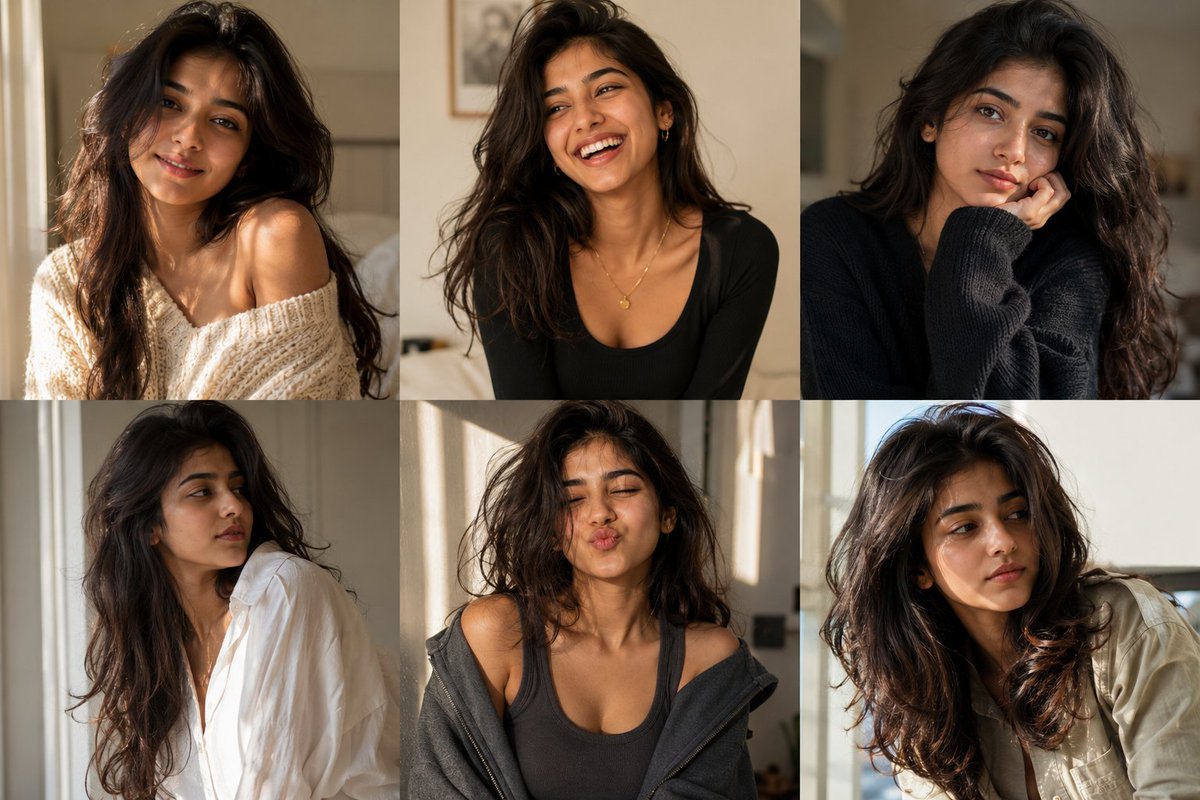 Editorial Portrait Collage - AI image template preview
