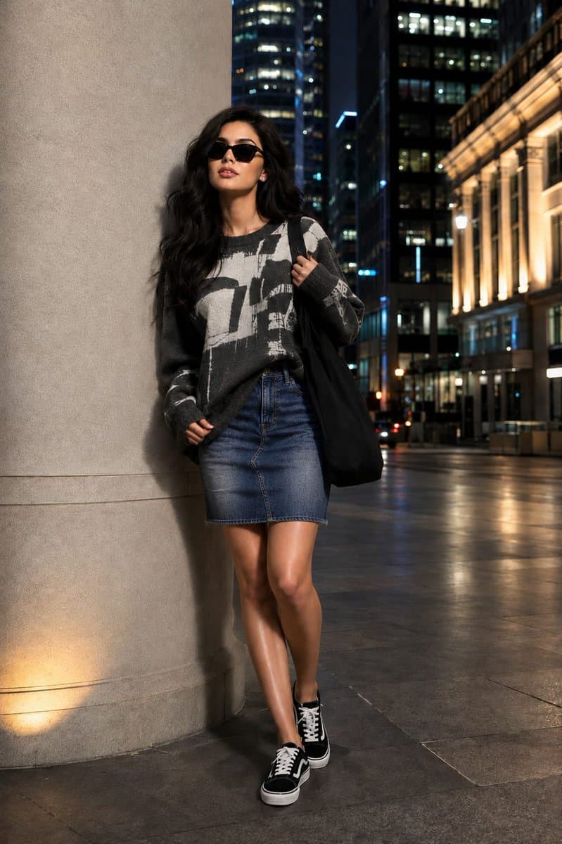 Fashion Editorial Portrait with Facial Consistency - AI image template preview