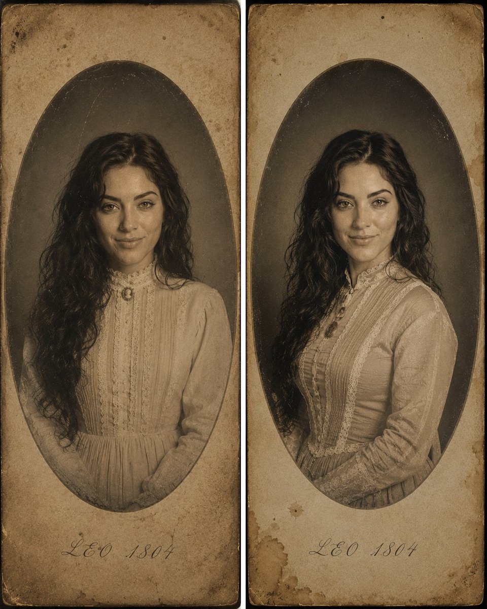 Victorian Daguerreotype Portrait from Reference - AI image template preview