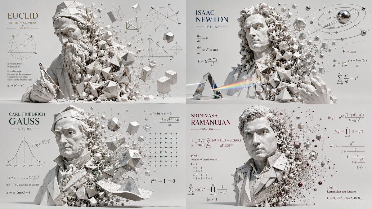 Geometric Mathematician Visualization - AI image template preview