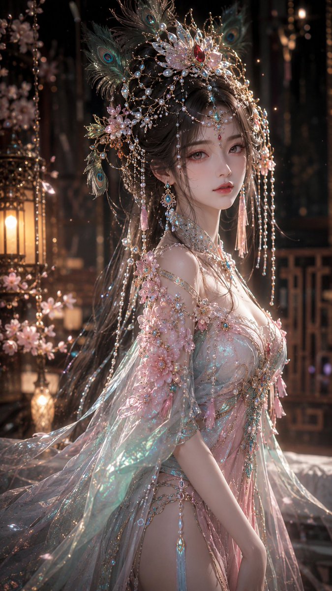 Fantasy Oriental 3D CG Portrait - AI image template preview