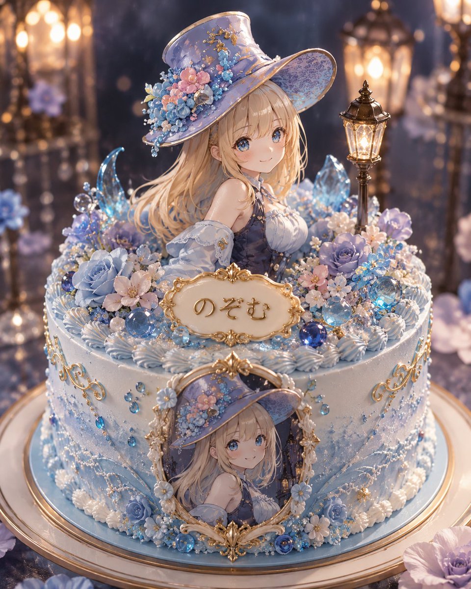 Fantasy Anime Character Whole Cake - AI image template preview