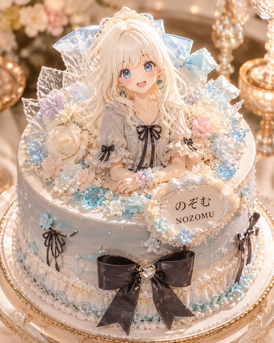 Luxury Character-Themed Whole Cake - AI image template preview
