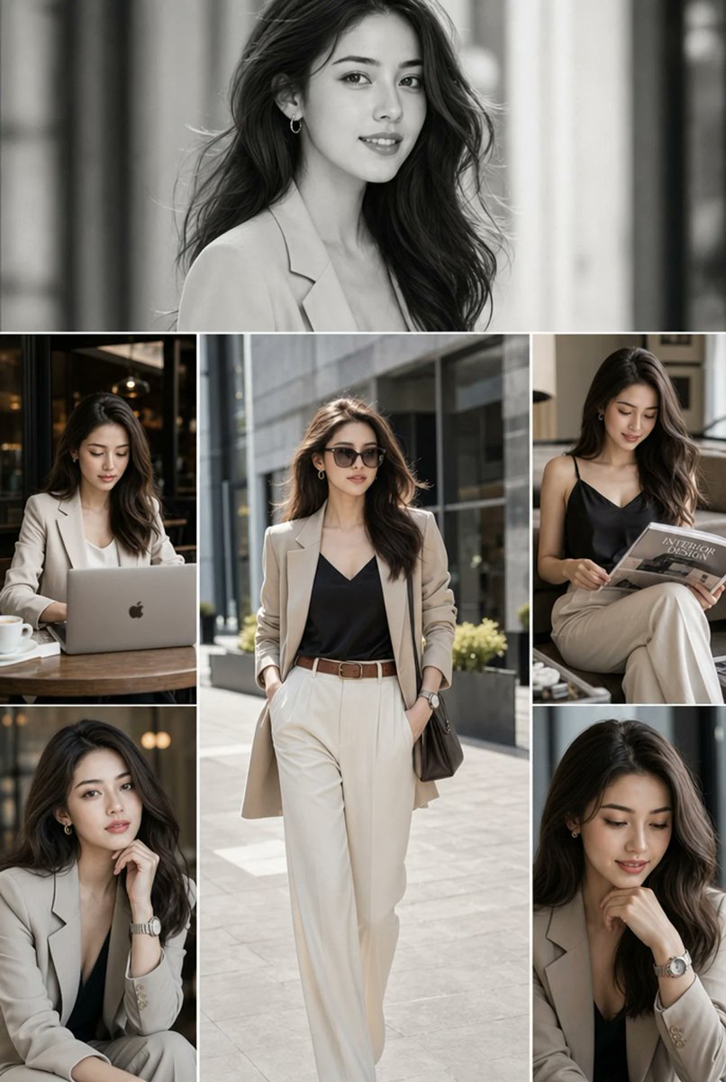 Fashion Editorial Collage - AI image template preview