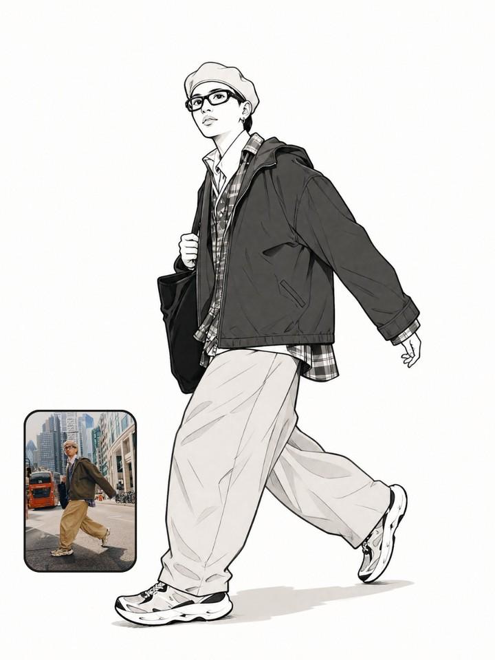 Photo to Manga Art Transformation - AI image template preview