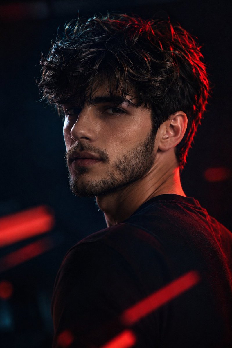 Cinematic Rim Lighting Portrait - AI image template preview