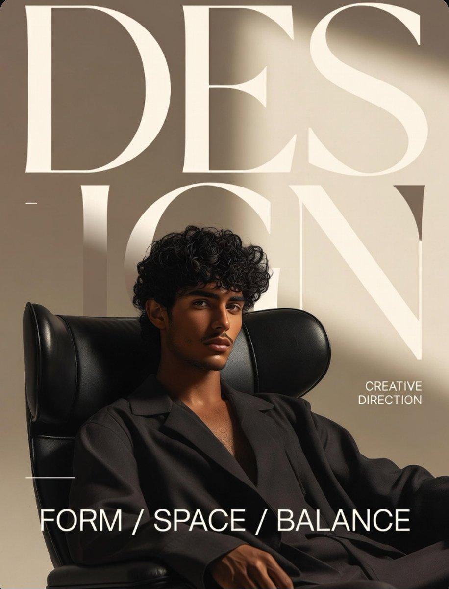 Editorial Magazine Cover Portrait - AI image template preview