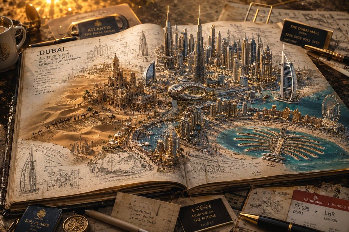 3D Notebook World Travel Poster - AI image template preview