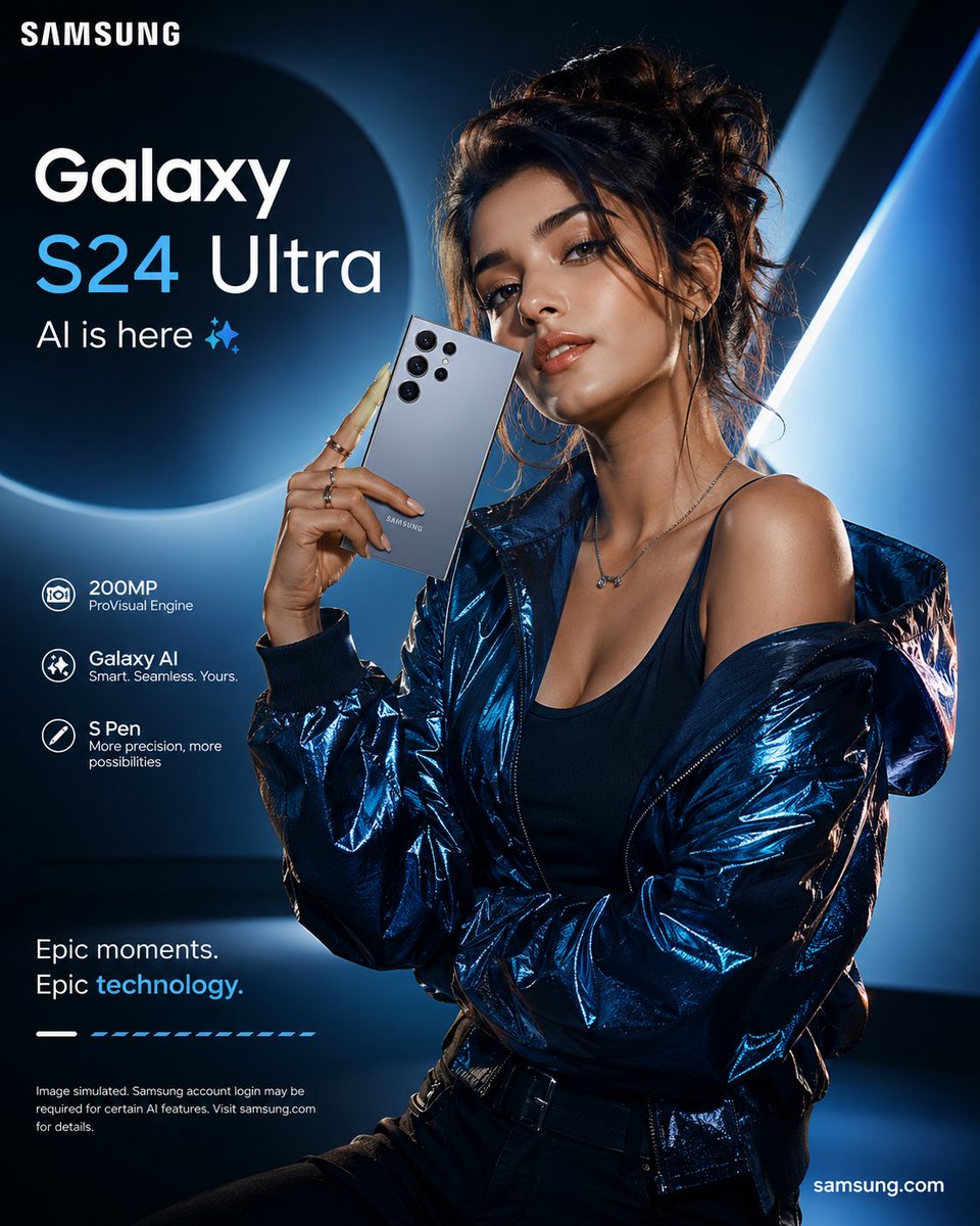 Premium Smartphone Ad Poster - AI image template preview
