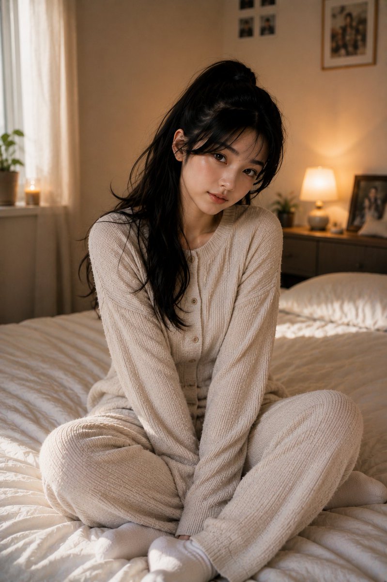 Korean Bedroom Photography - AI image template preview