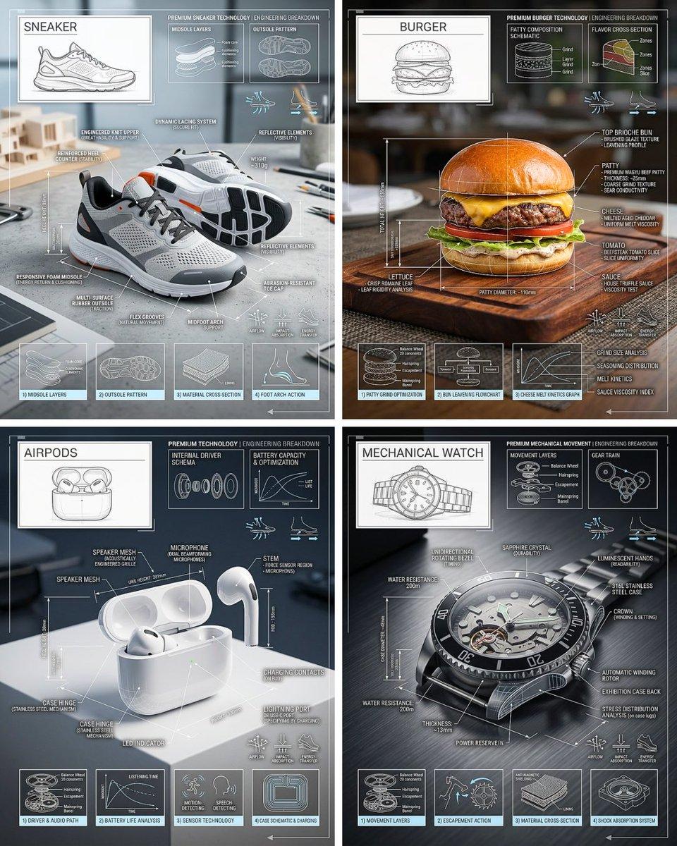 Technical Breakdown Infographic - AI image template preview