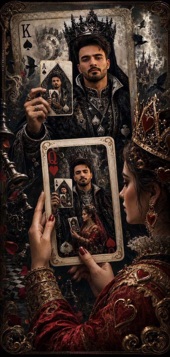 Recursive King of Spades Card - AI image template preview