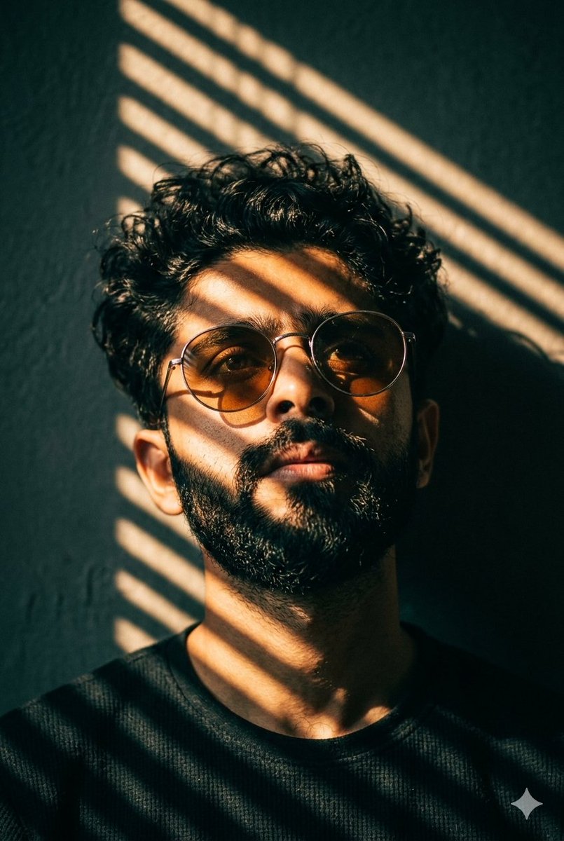 Cinematic Chiaroscuro Film Portrait - AI image template preview
